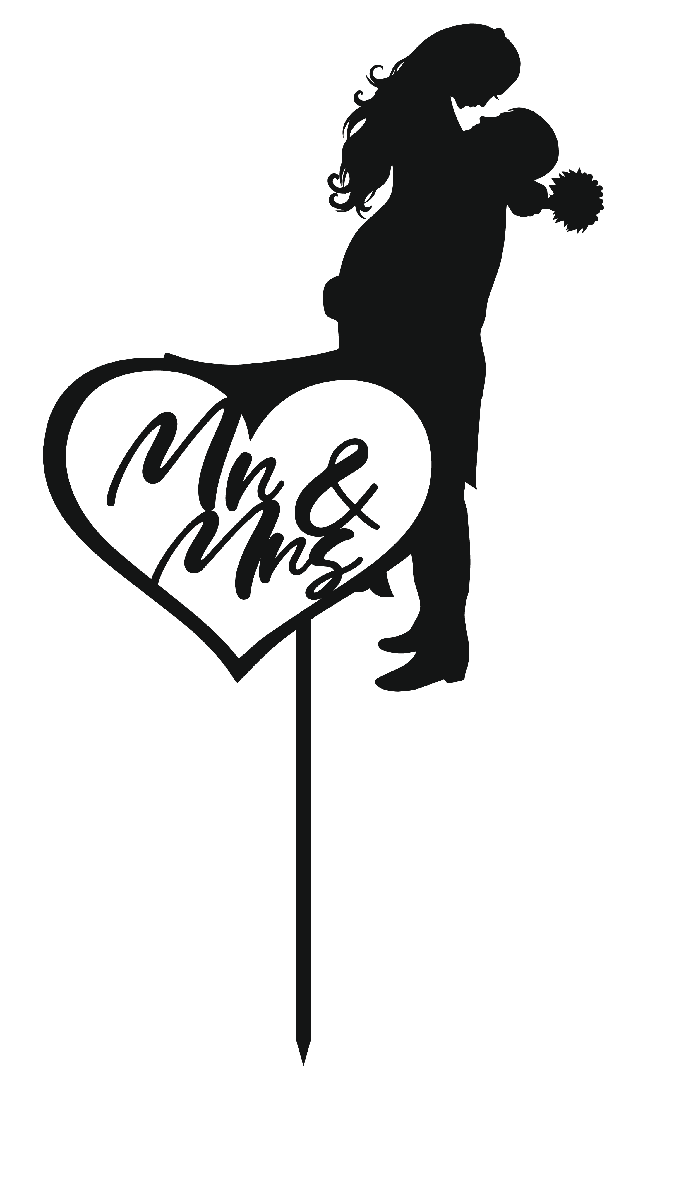 Cake Decorations - Mr & Mrs - Style 7