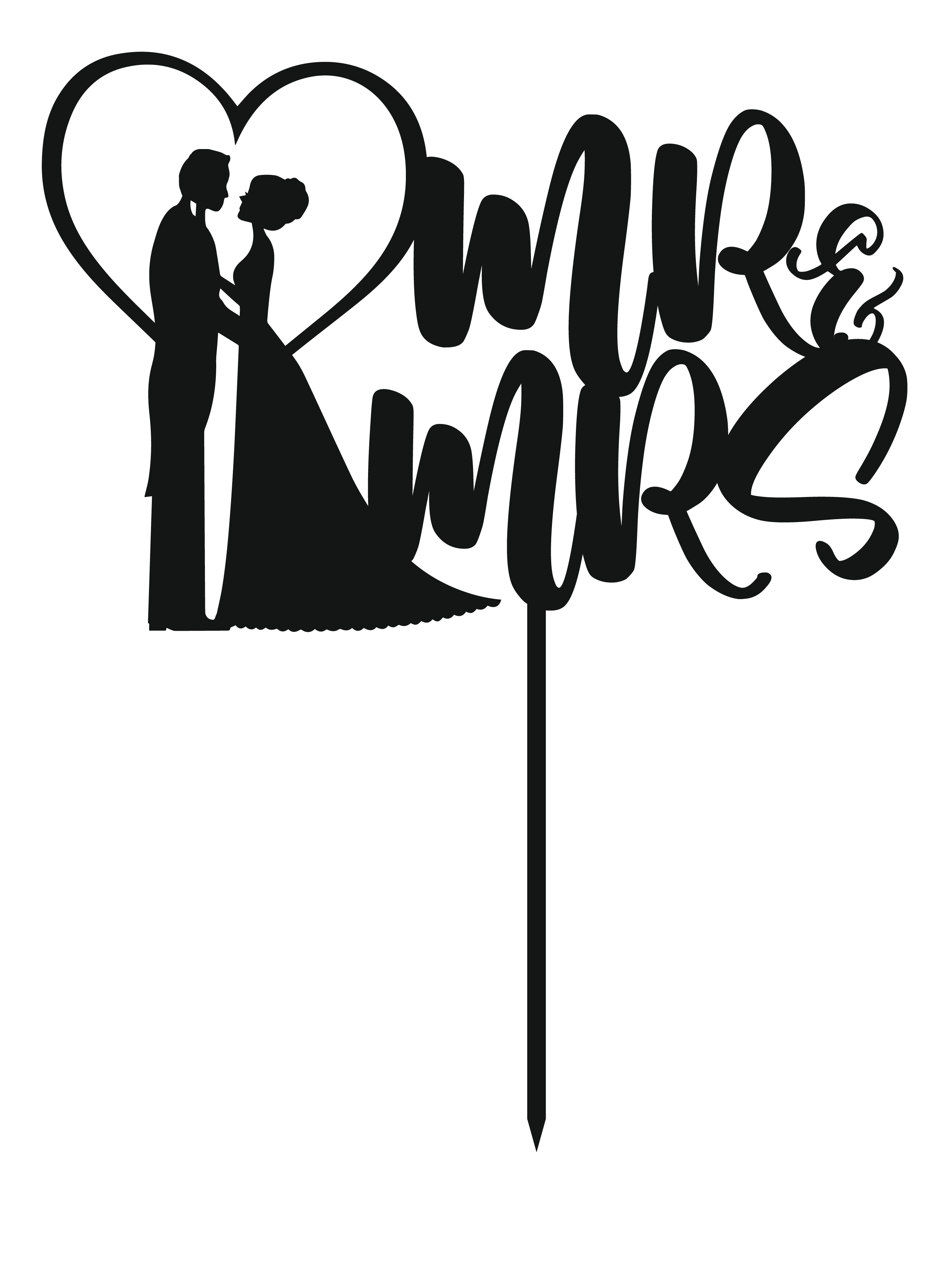 Cake Decorations - Mr & Mrs - Style 5