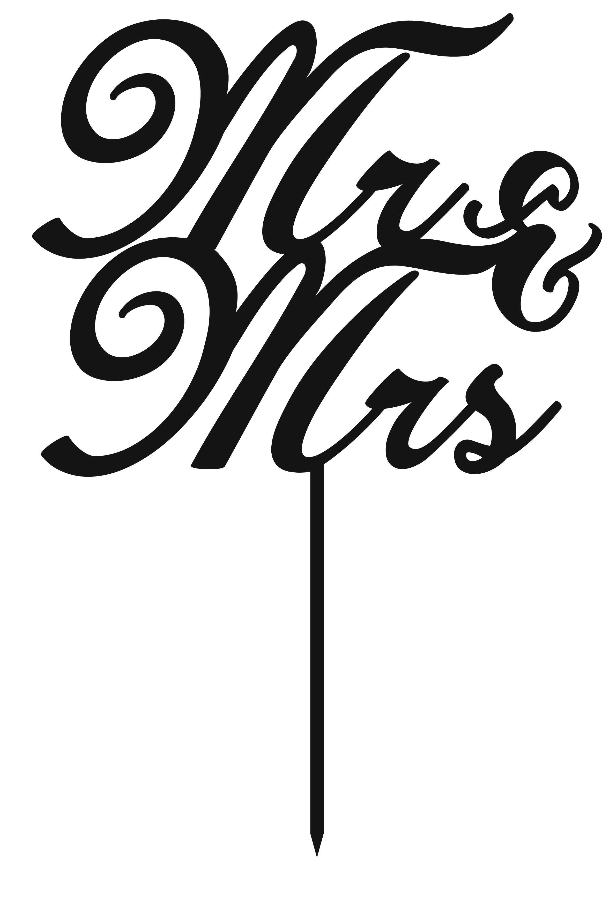 Cake Decorations - Mr & Mrs - Style 2