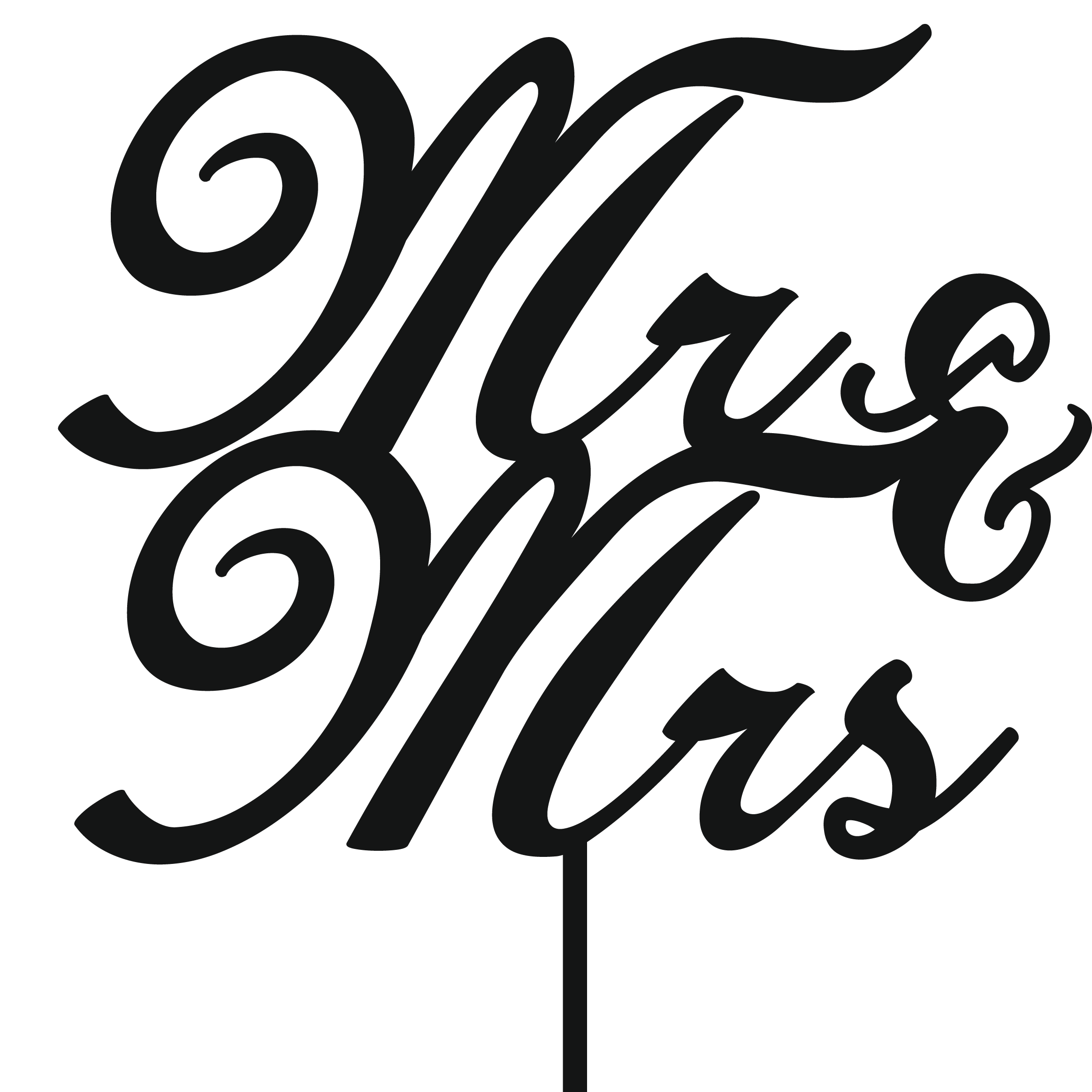 Cake Decorations - Mr & Mrs - Style 2