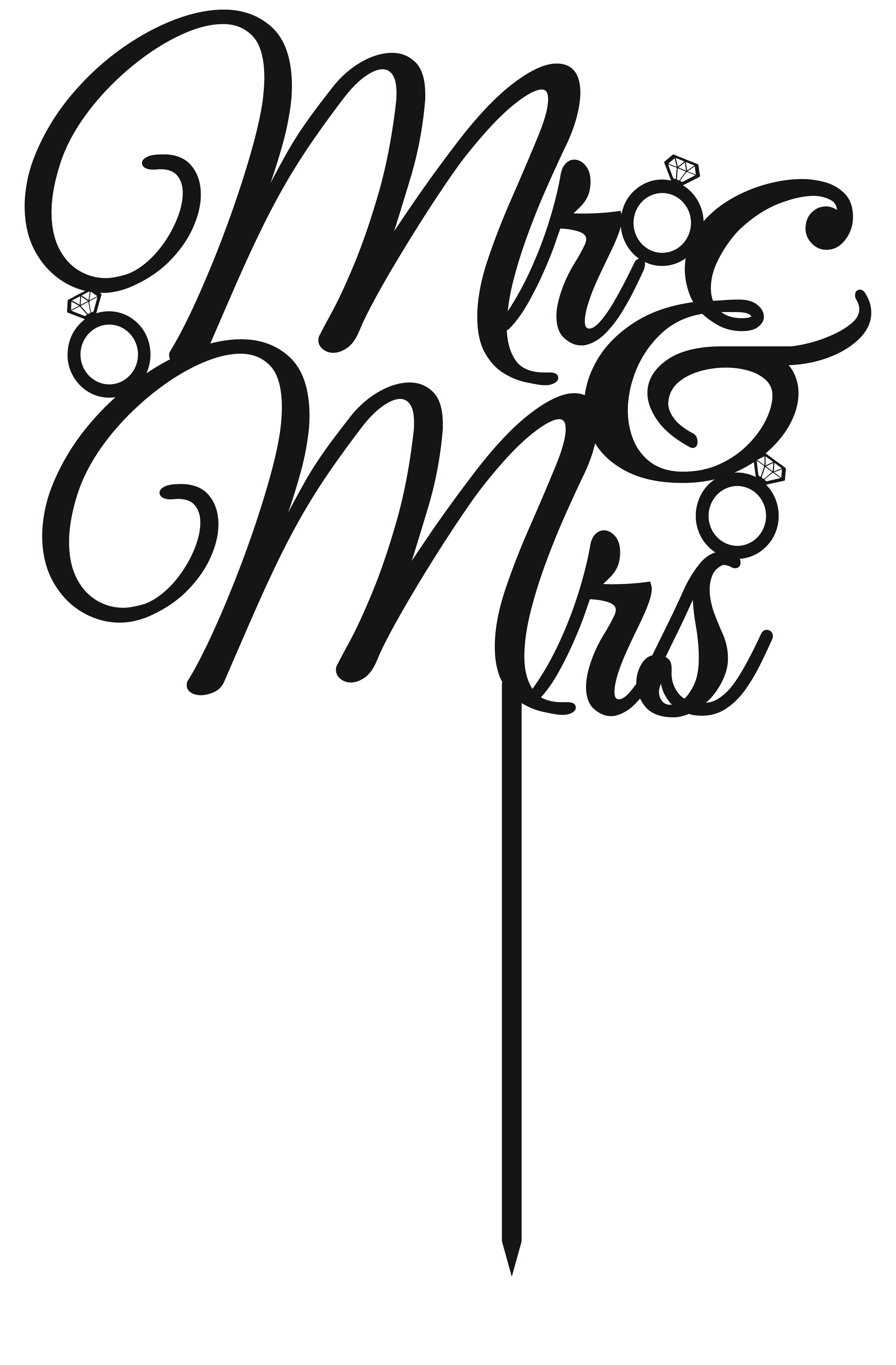 Cake Decorations - Mr & Mrs - Style 1