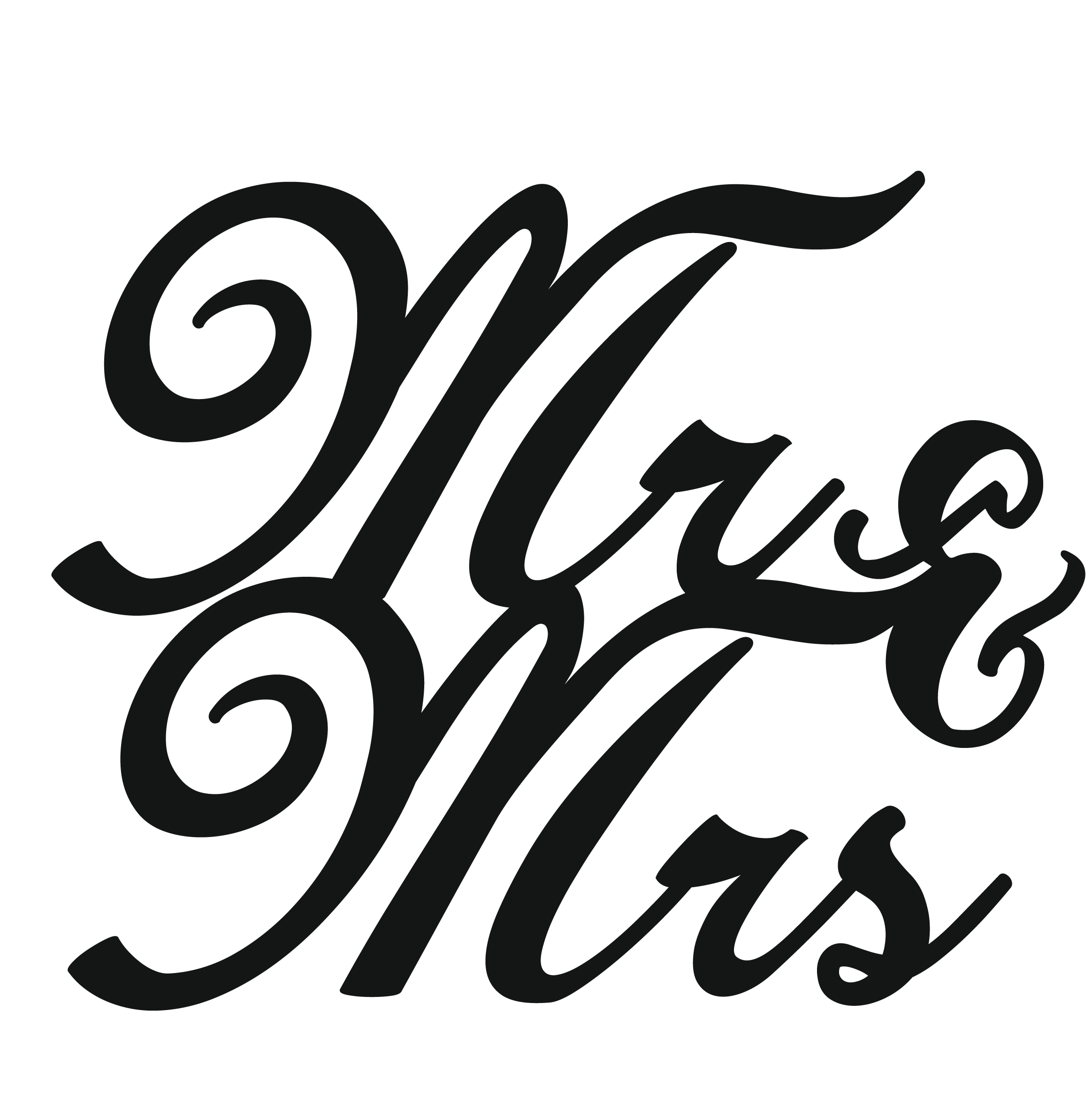 Cake Decorations - Mr & Mrs - Style 2