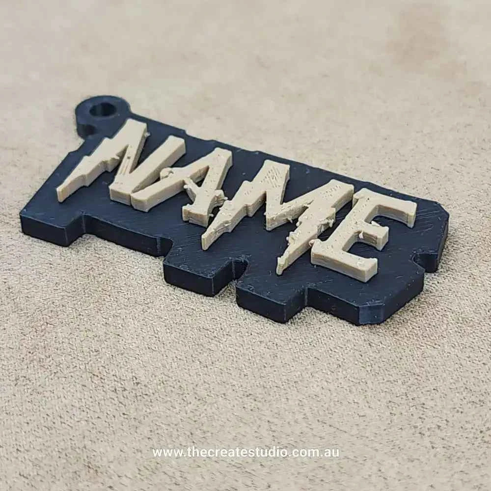 Personalised Harry Potter keychain featuring a 3D design with your chosen name