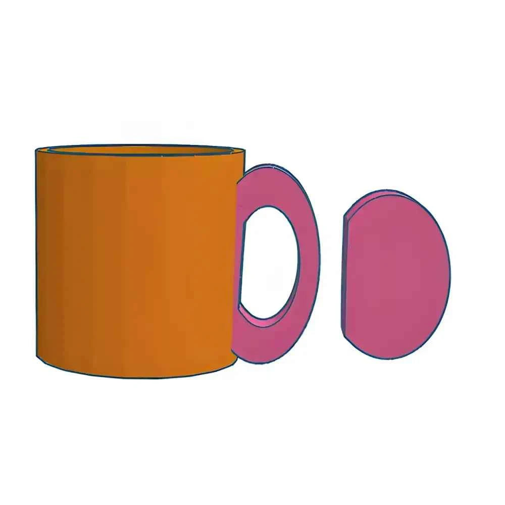 Colorful pottery mug handle molds for crafting custom mug handles with ease