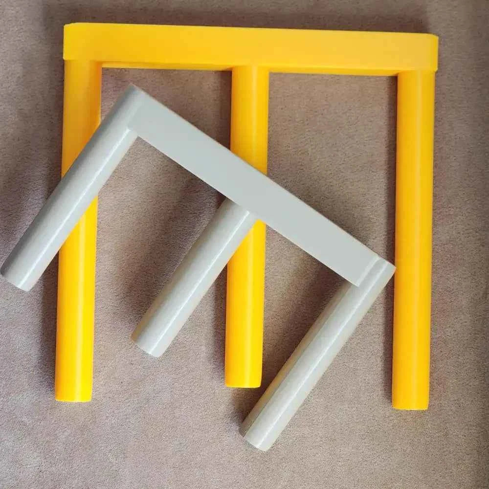 Set of two pottery rim tools for beginners in yellow and gray, perfect for shaping clay edges