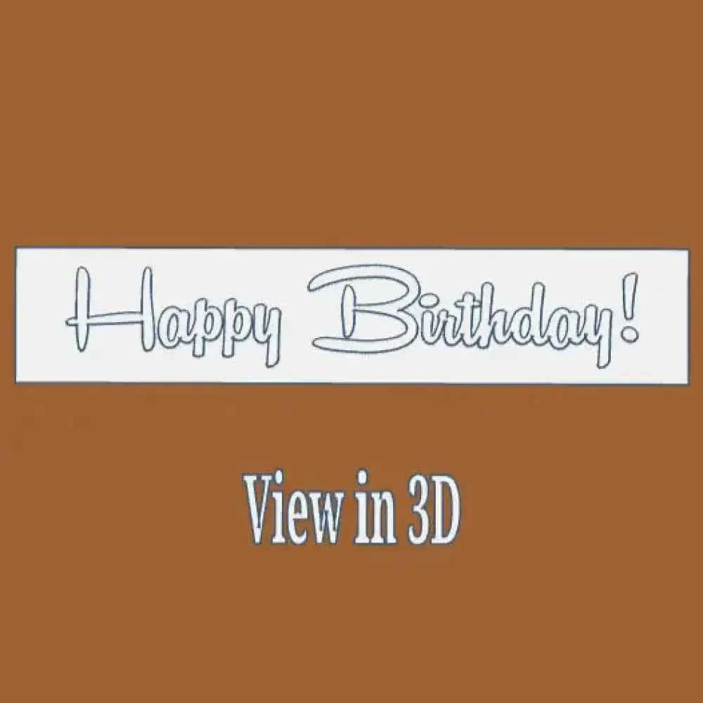 Text Stamp - Happy Birthday - Pottery - Baking