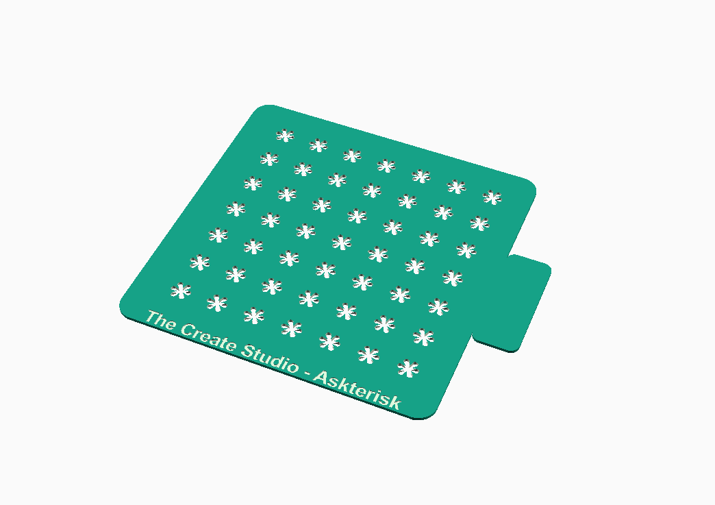 Asterisk stencil for crafts by The Create Studio featuring multiple star patterns for creative designs