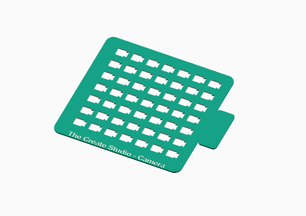 The Create Studio camera stencil for crafts with multiple camera shapes for creative projects