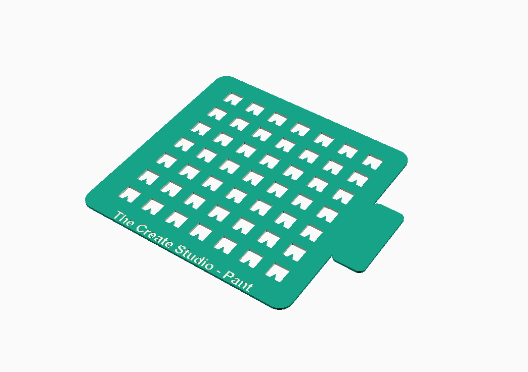 Pant shape stencil for crafts featuring multiple cut-out designs for creative baking projects