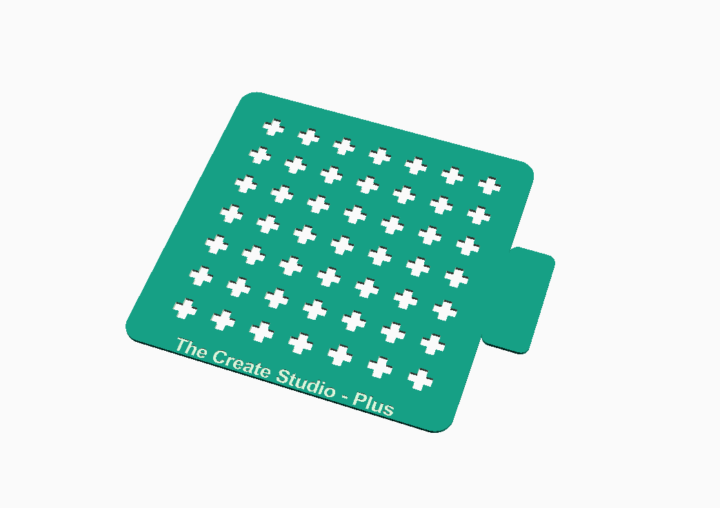The Create Studio plus sign stencil for crafts featuring multiple cut-out plus shapes for creative projects
