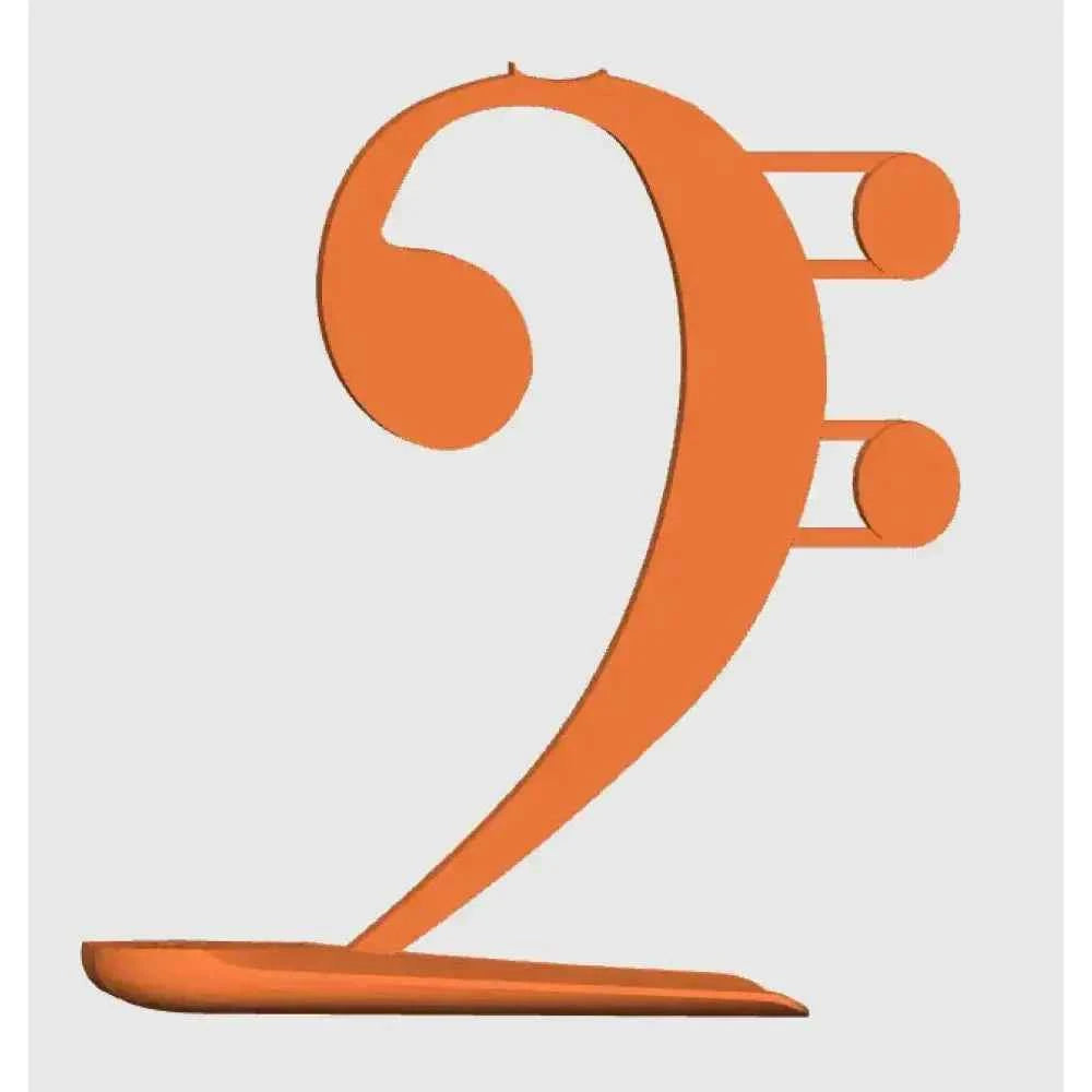 Unique Bass Clef Headphone Stand | Music-Themed Holder | Biodegradable Plastic | Musician Gift