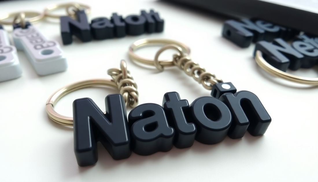 Set of Custom Name Keychain - Plastic