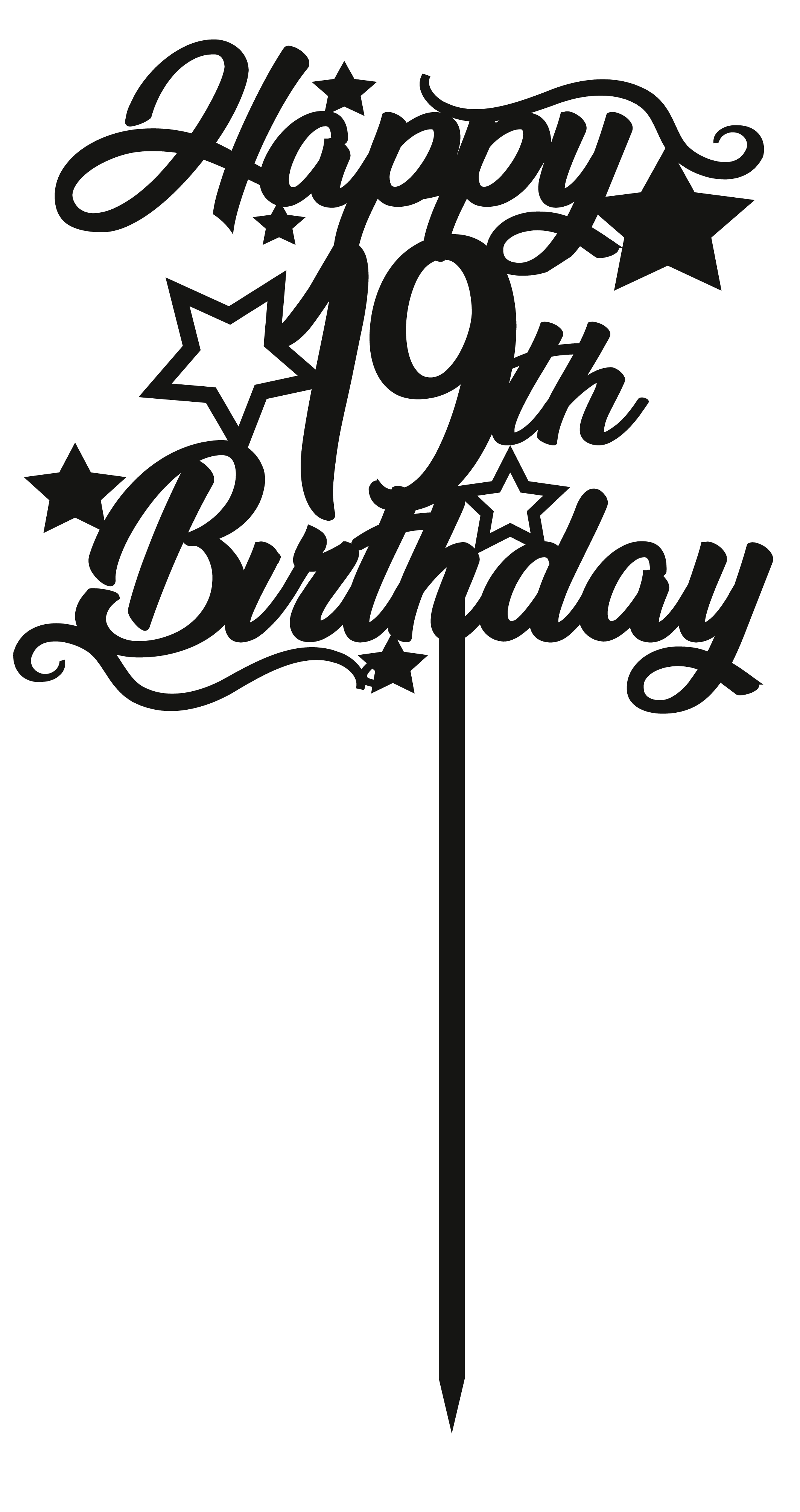 Cake Topper - Circular Number Nineteen 19 - The Create Studio