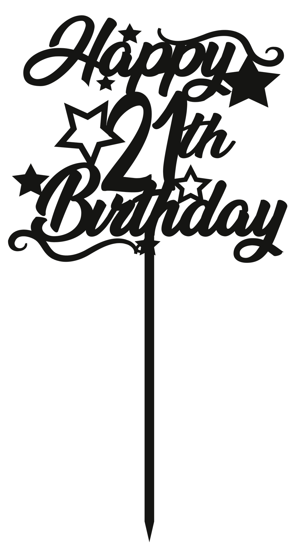 21st Birthday - Numbered - Cake Topper - The Create Studio