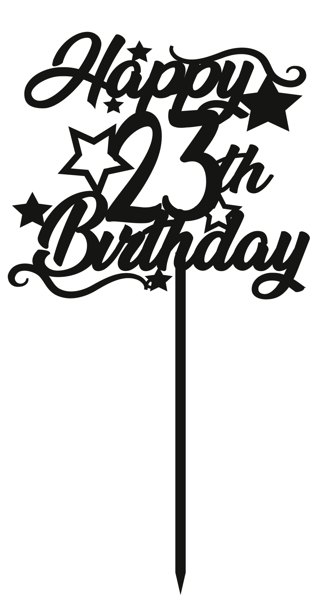 23rd Birthday - Numbered - Cake Topper - The Create Studio