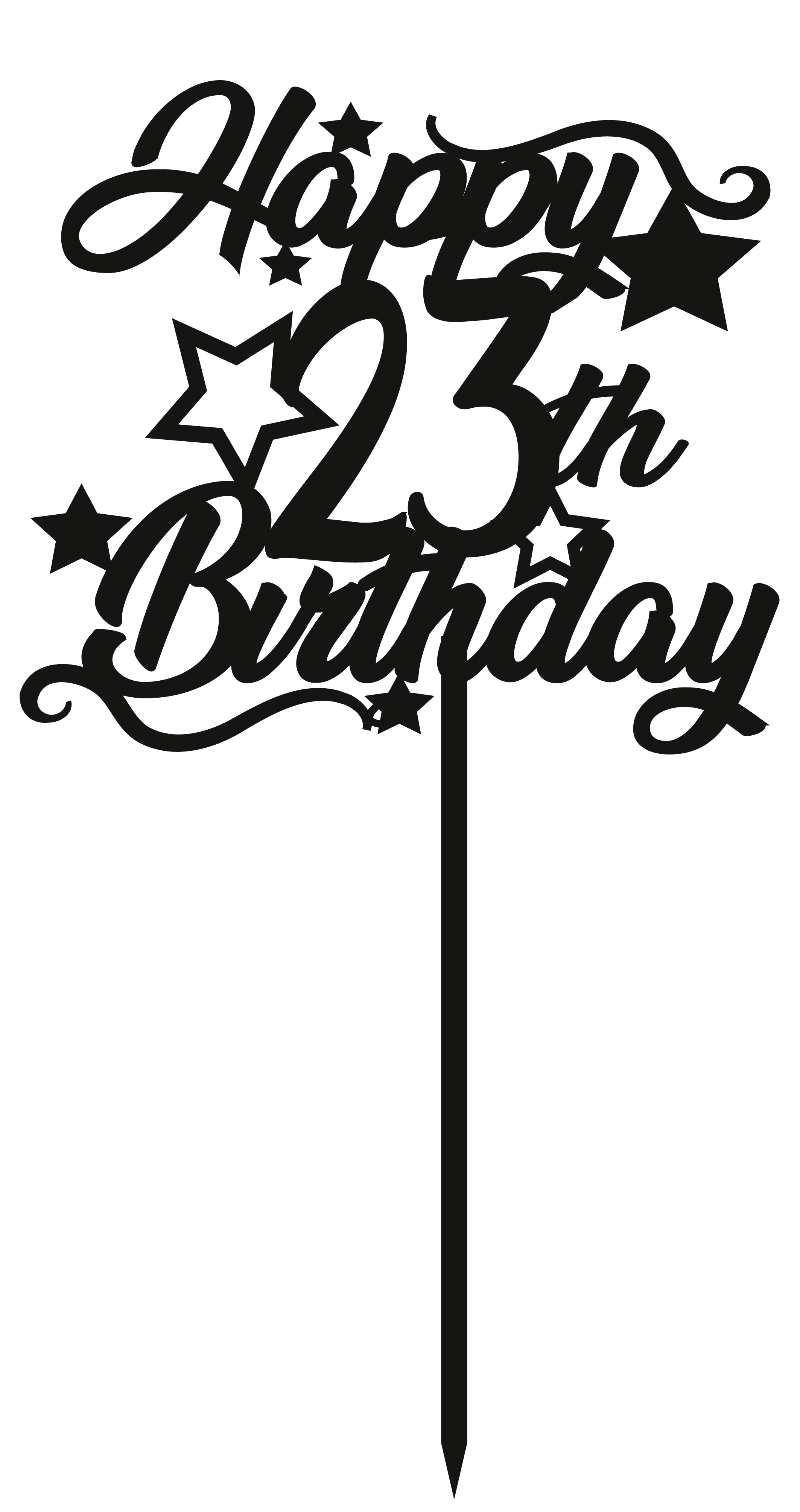 23rd Birthday - Numbered - Cake Topper - The Create Studio