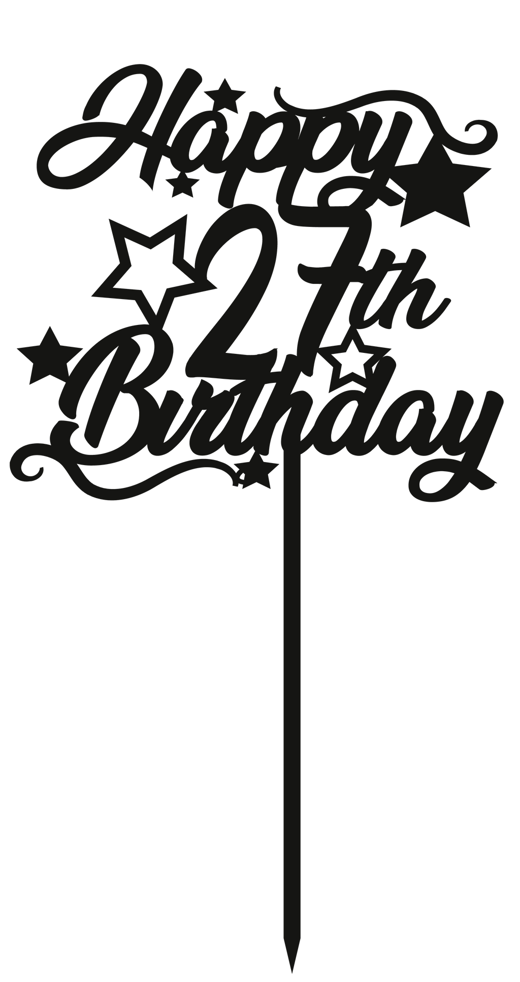 27th Birthday - Numbered - Cake Topper - The Create Studio