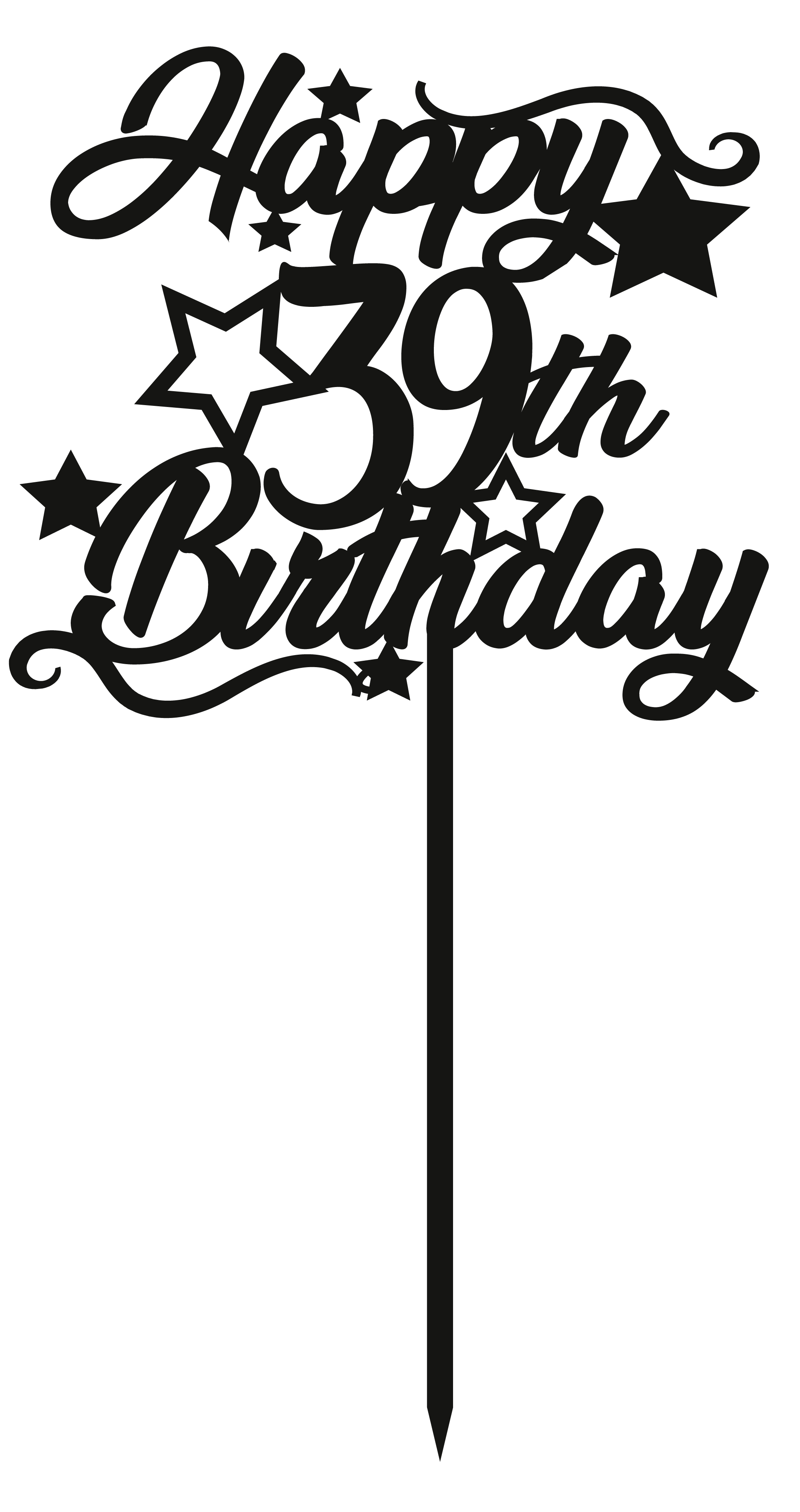 39th Birthday - Numbered - Cake Topper - The Create Studio