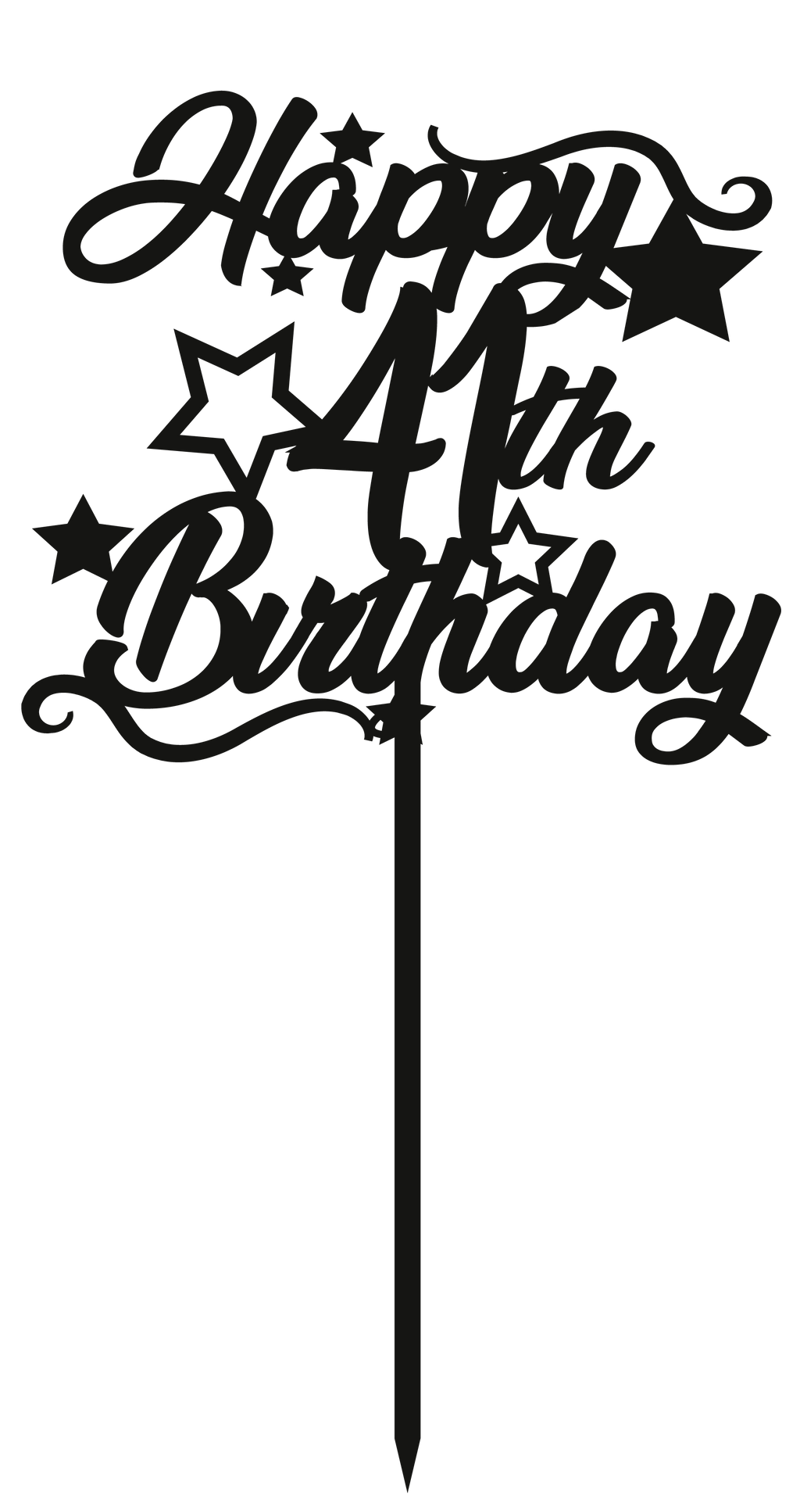 41st Birthday - Numbered - Cake Topper - The Create Studio