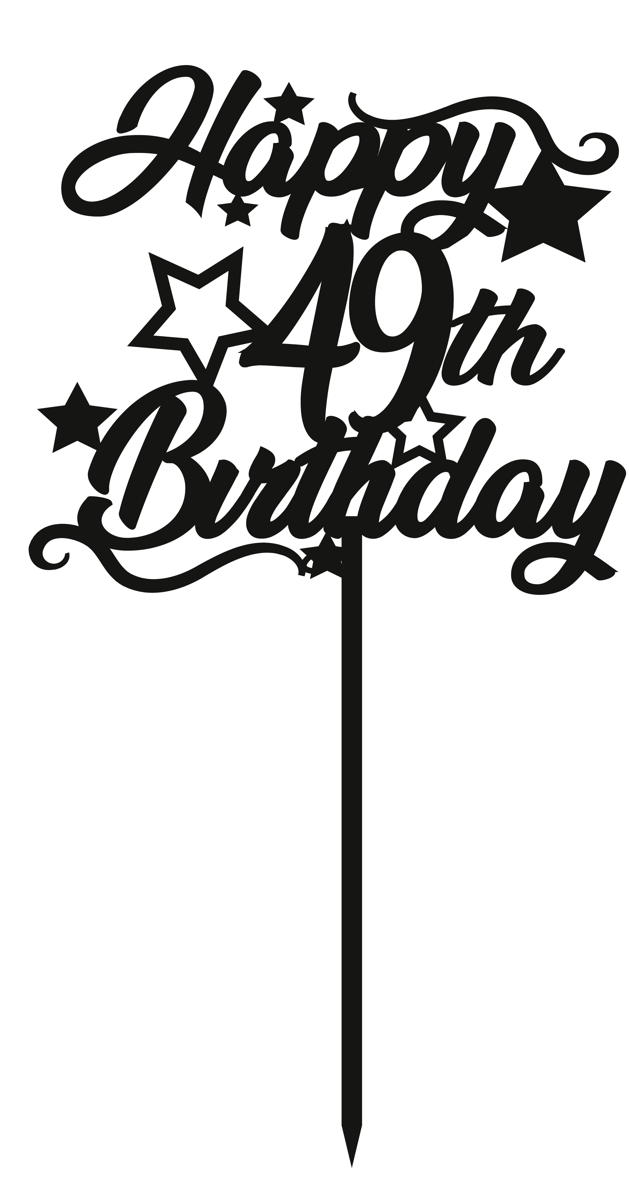 49th Birthday - Numbered - Cake Topper - The Create Studio