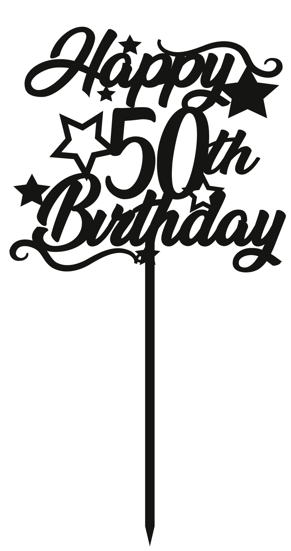 50th Birthday - Numbered - Cake Topper - The Create Studio