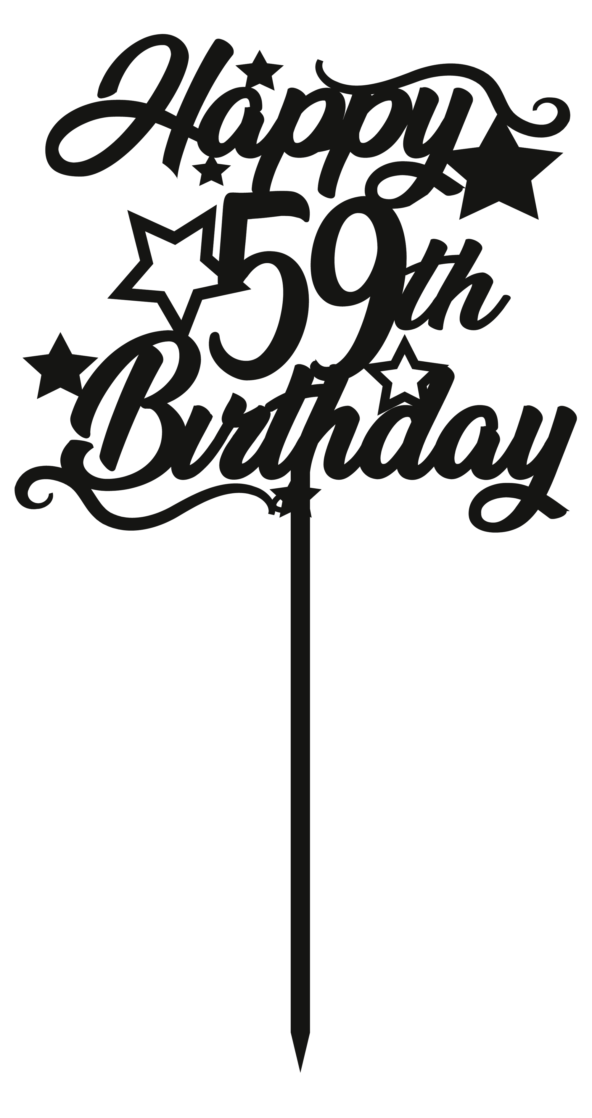 59th Birthday - Numbered - Cake Topper - The Create Studio