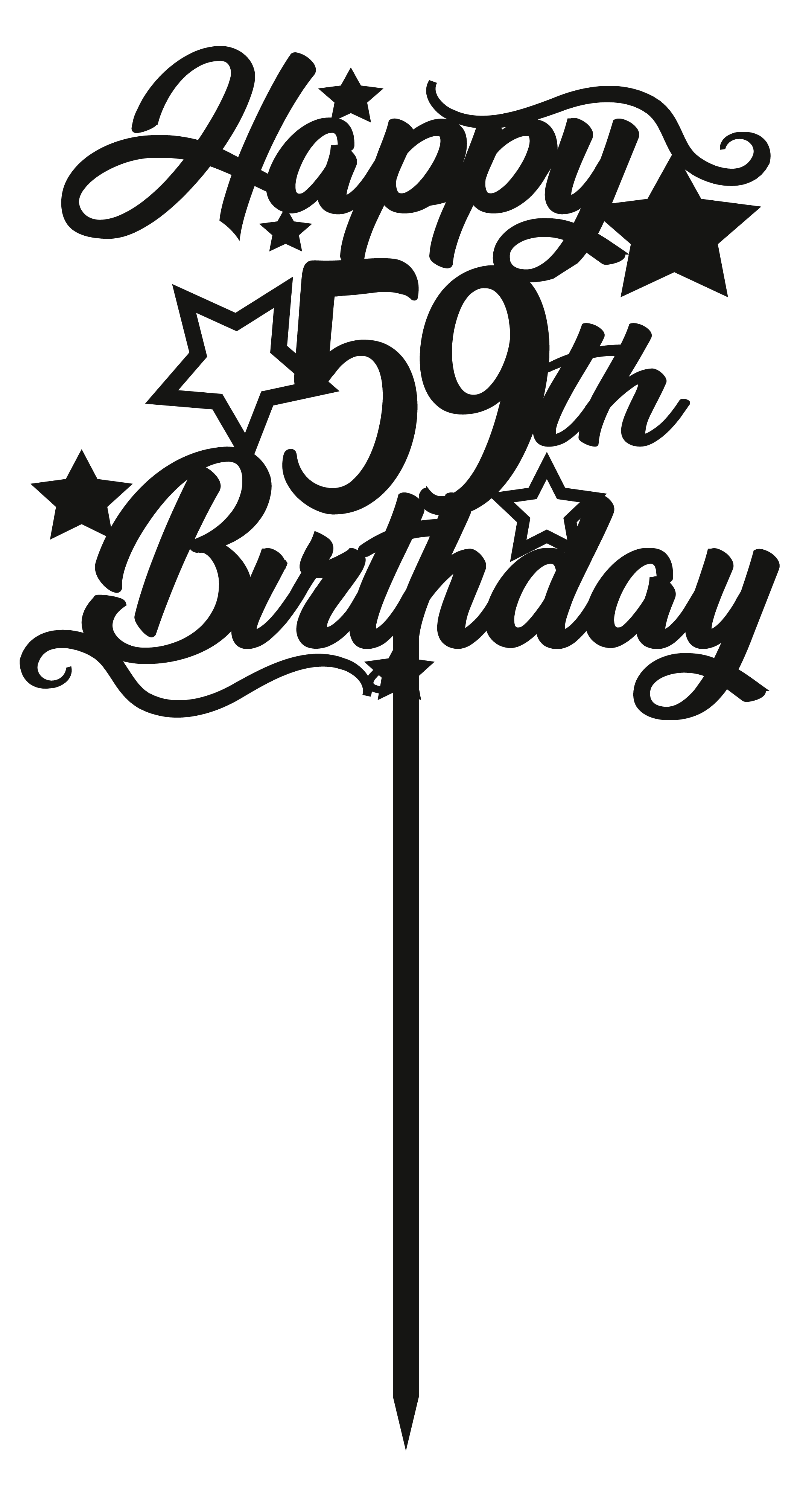 59th Birthday - Numbered - Cake Topper - The Create Studio