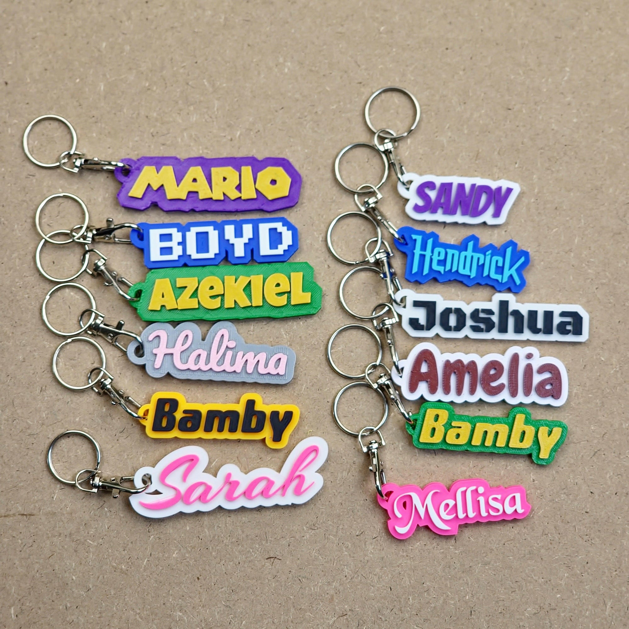 Modern Fonts - Custom Keychains - The Create Studio