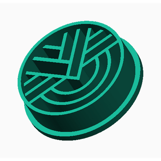 Round Badge - Polymer Clay Cutter - Design 16 - The Create Studio