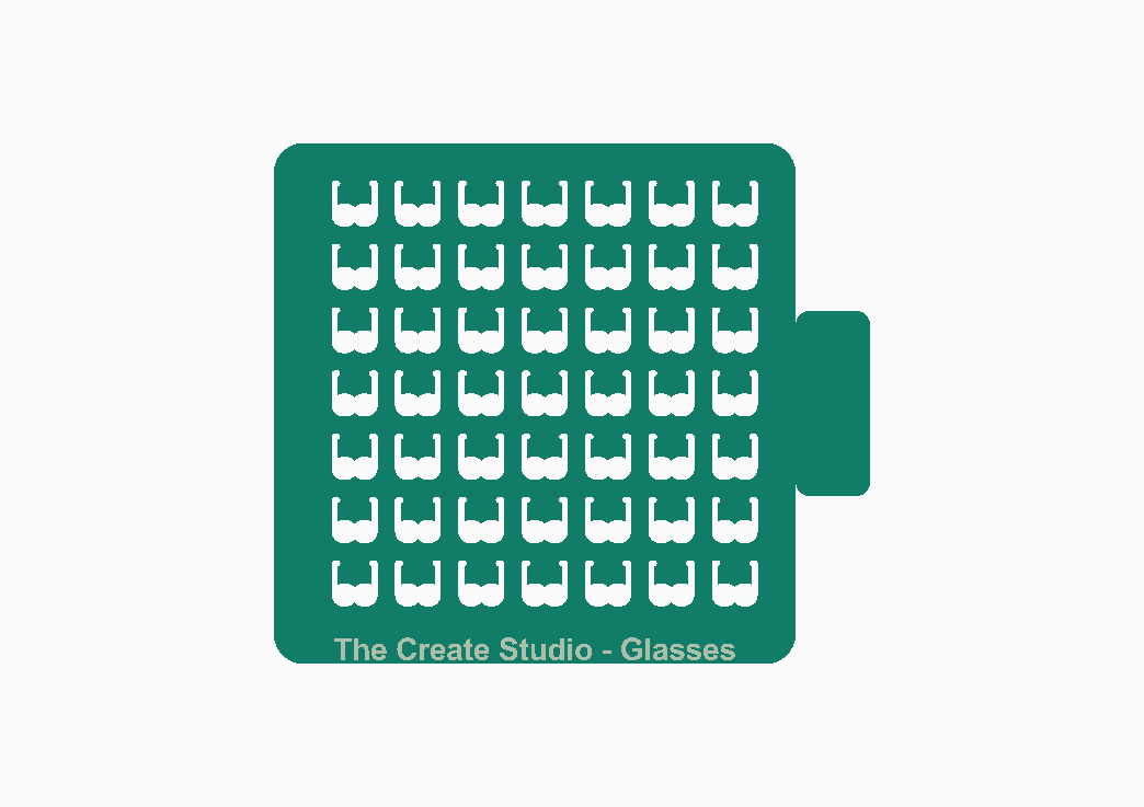 Sprinkler Stencil - Glasses Shape