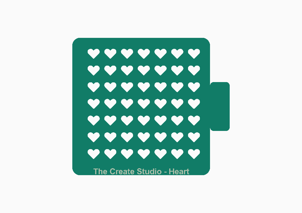Sprinkler Stencil - Heart Shape