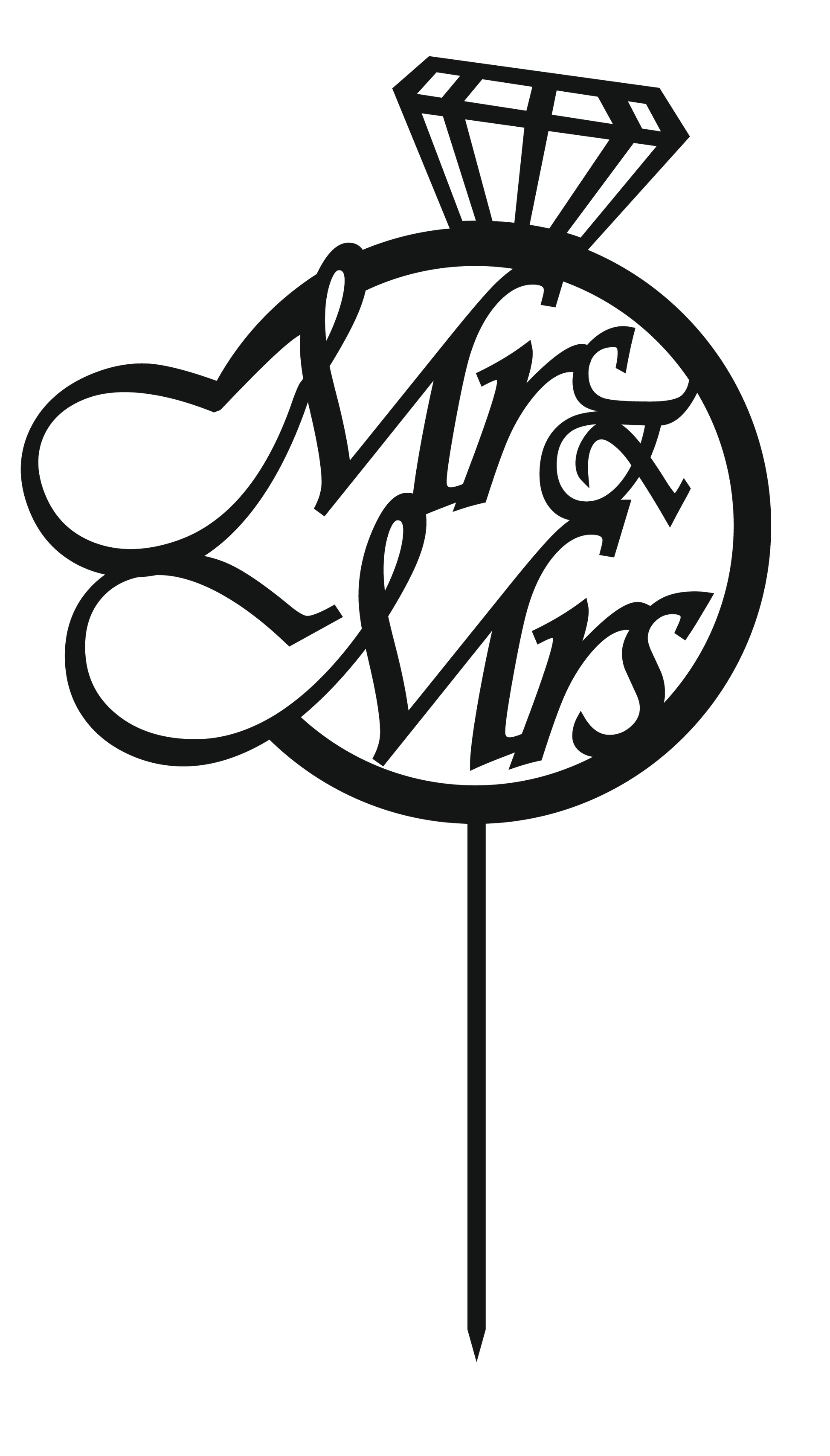 Cake Decorations - Mr & Mrs - Style 6