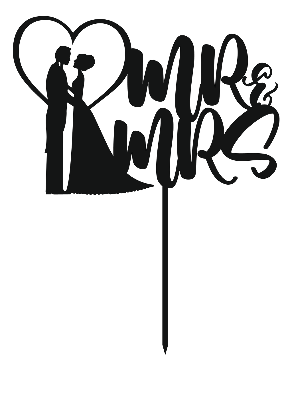 Cake Decorations - Mr & Mrs - Style 5