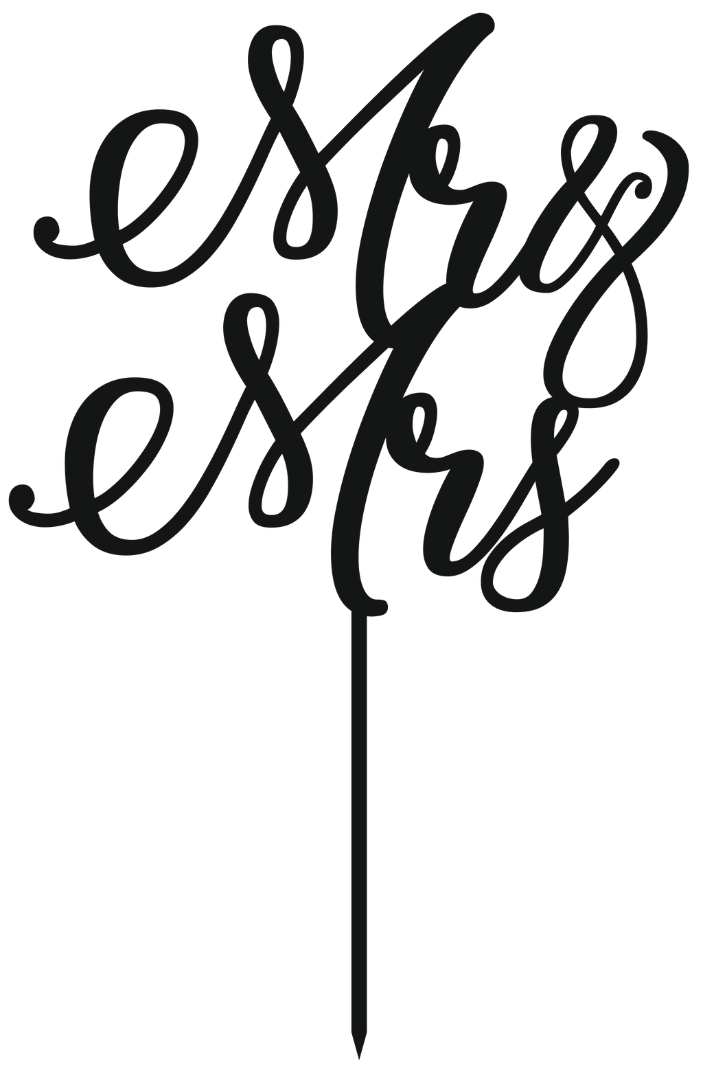 Cake Decorations - Mr & Mrs - Style 4