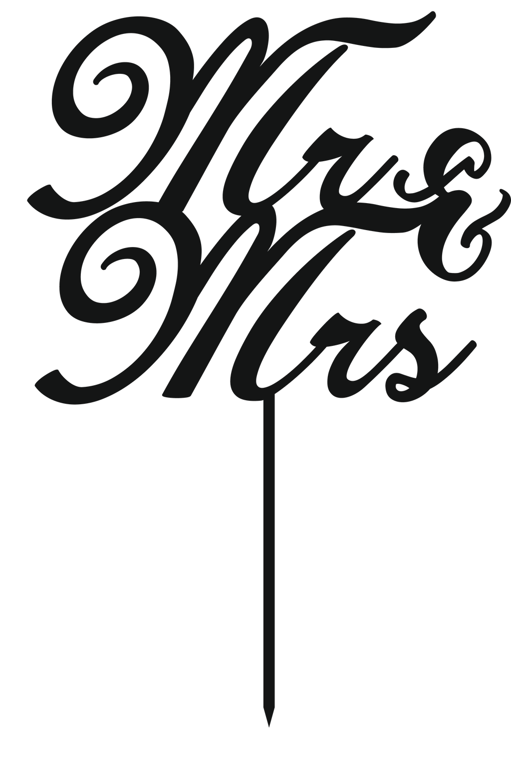 Cake Decorations - Mr & Mrs - Style 2