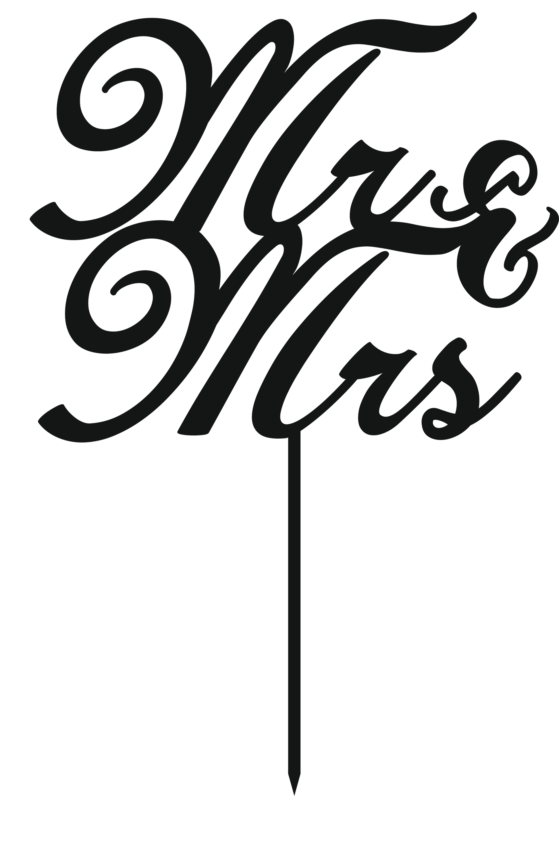Cake Decorations - Mr & Mrs - Style 2