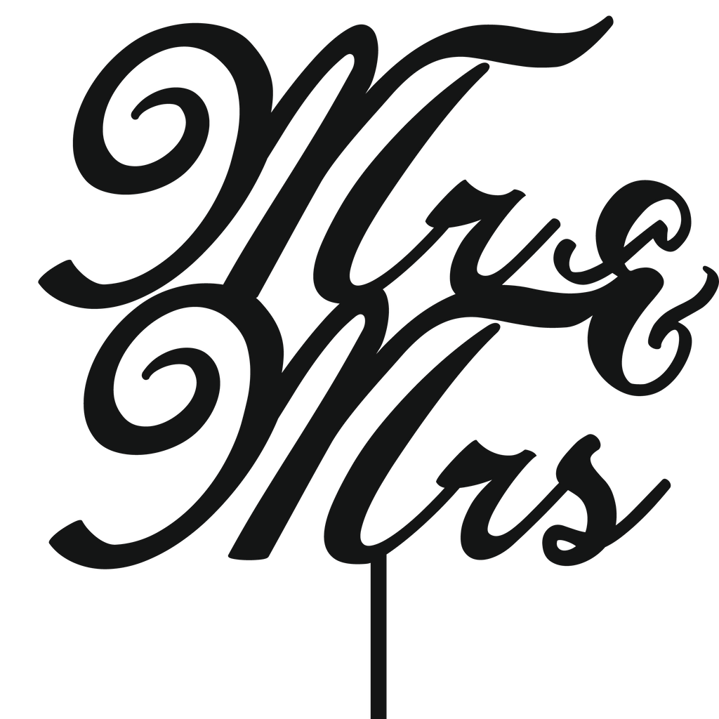 Cake Decorations - Mr & Mrs - Style 2