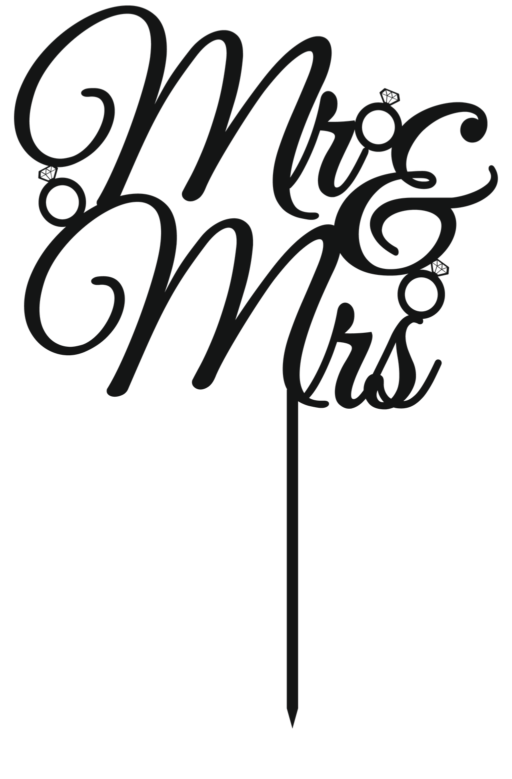 Cake Decorations - Mr & Mrs - Style 1