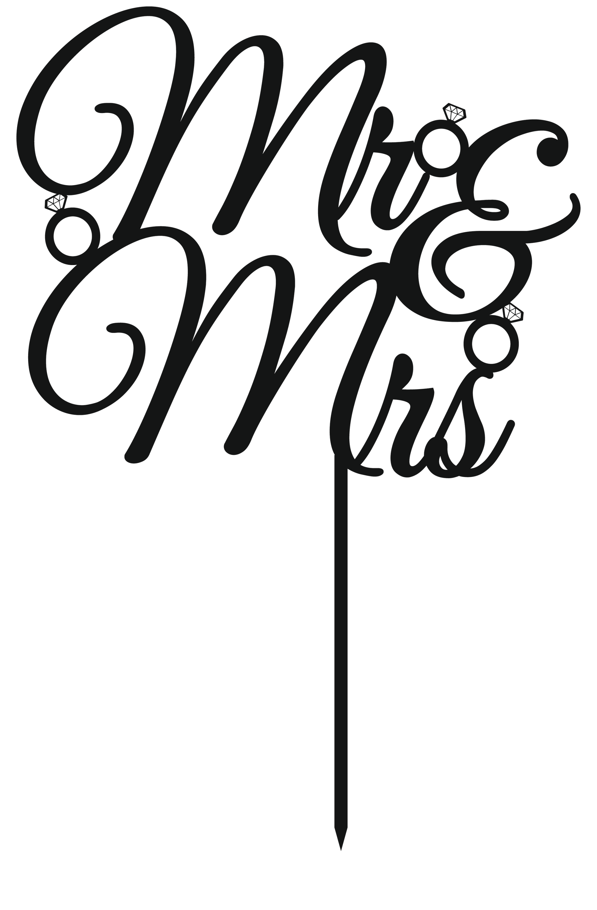 Cake Decorations - Mr & Mrs - Style 1
