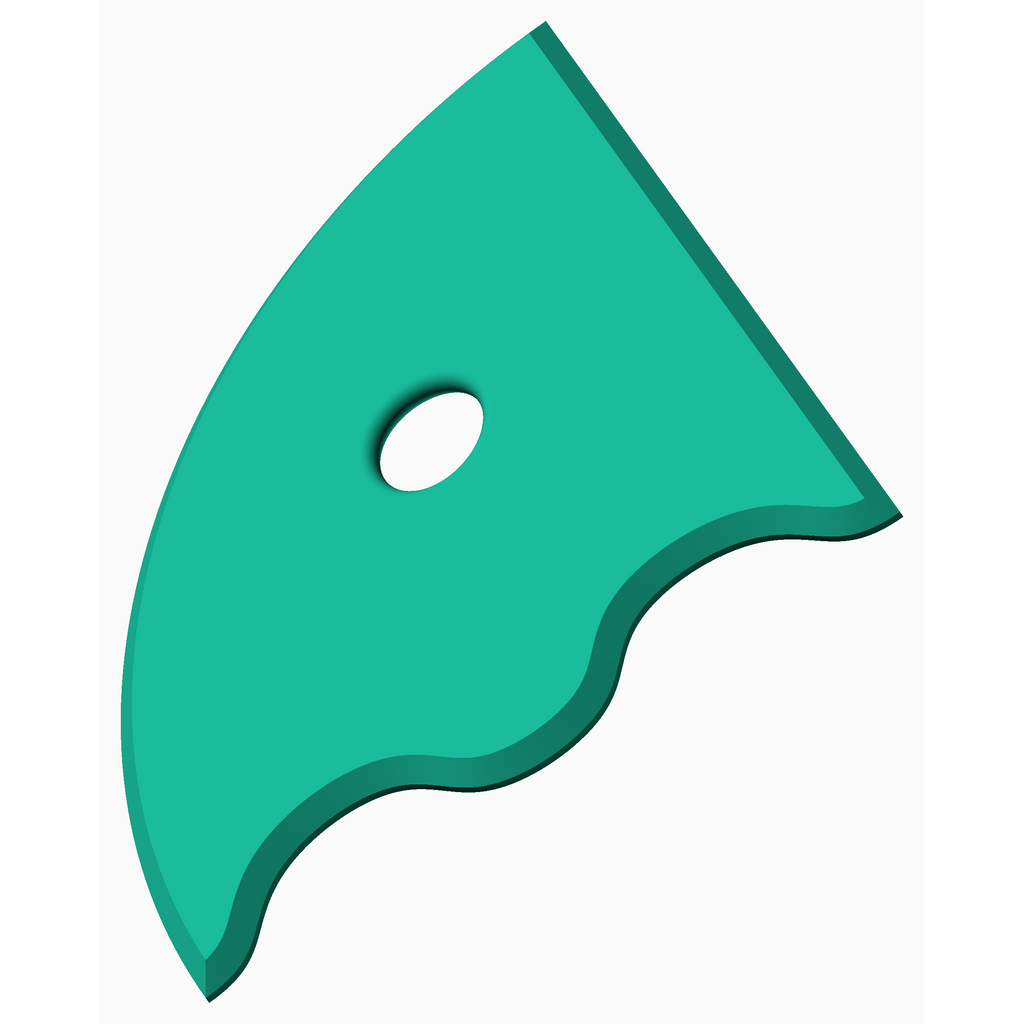 General Rib 11 - Multi Edge pottery tool with a unique design for creating textures in clay.