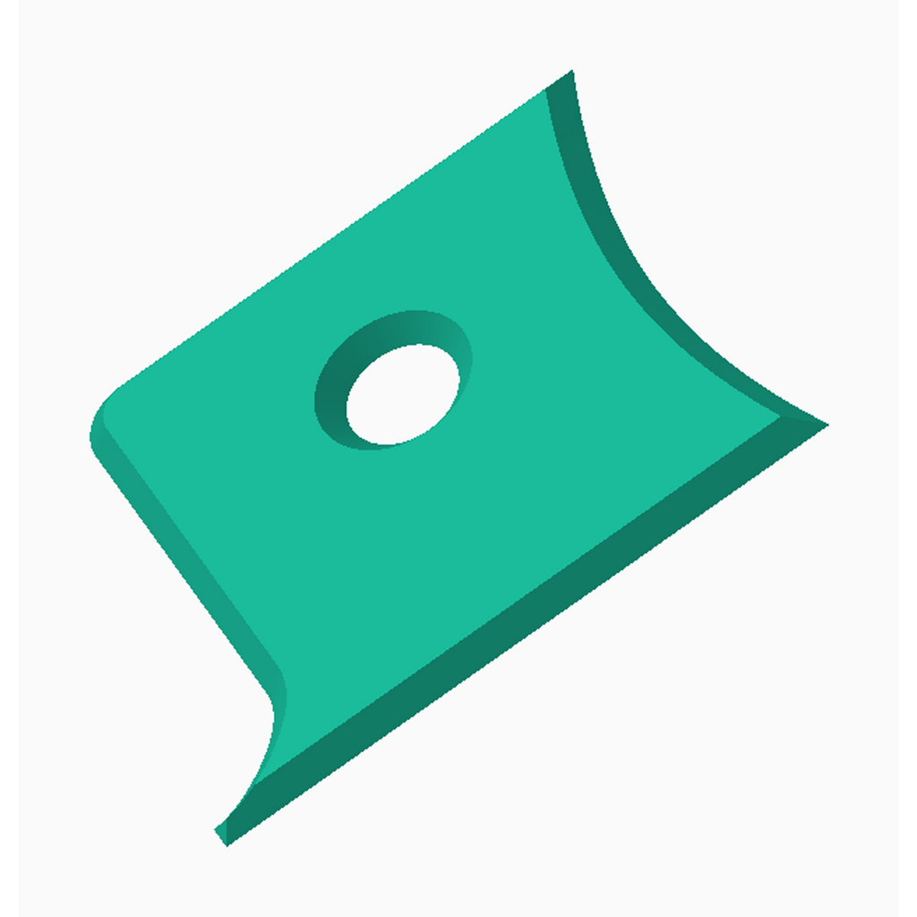 General Rib 13 pottery tool for smoothing and shaping clay with a convenient hole for easy handling.