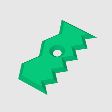 General Rib 15 pottery tool in green, designed for precise shaping and detailing in clay and pottery projects.