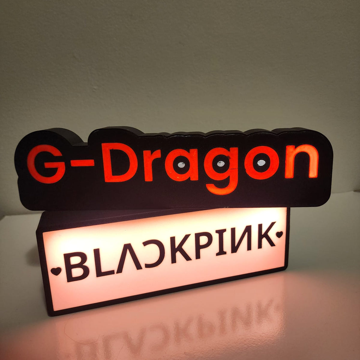 light box image of custom-designed logo