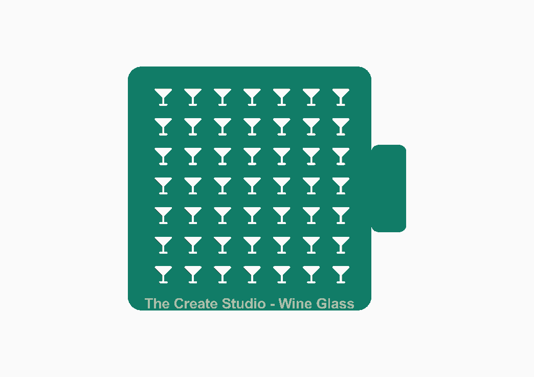 Sprinkler Stencil - Wine Glass Shape