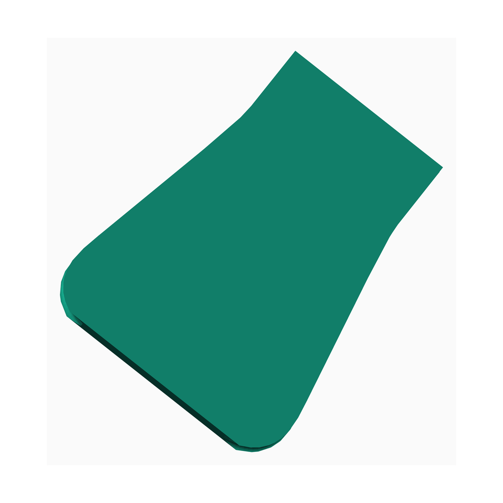 The Create Studio green ceramic rib tool for sculpting pottery and clay shaping