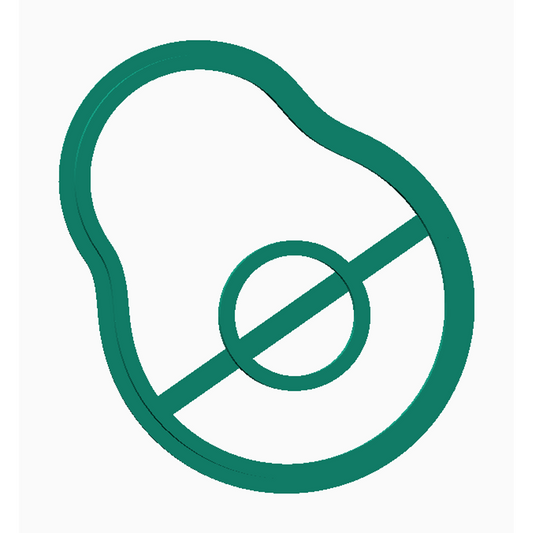 Avacado Shape - DIY Polymer Clay Cutter design 31 - The Create Studio