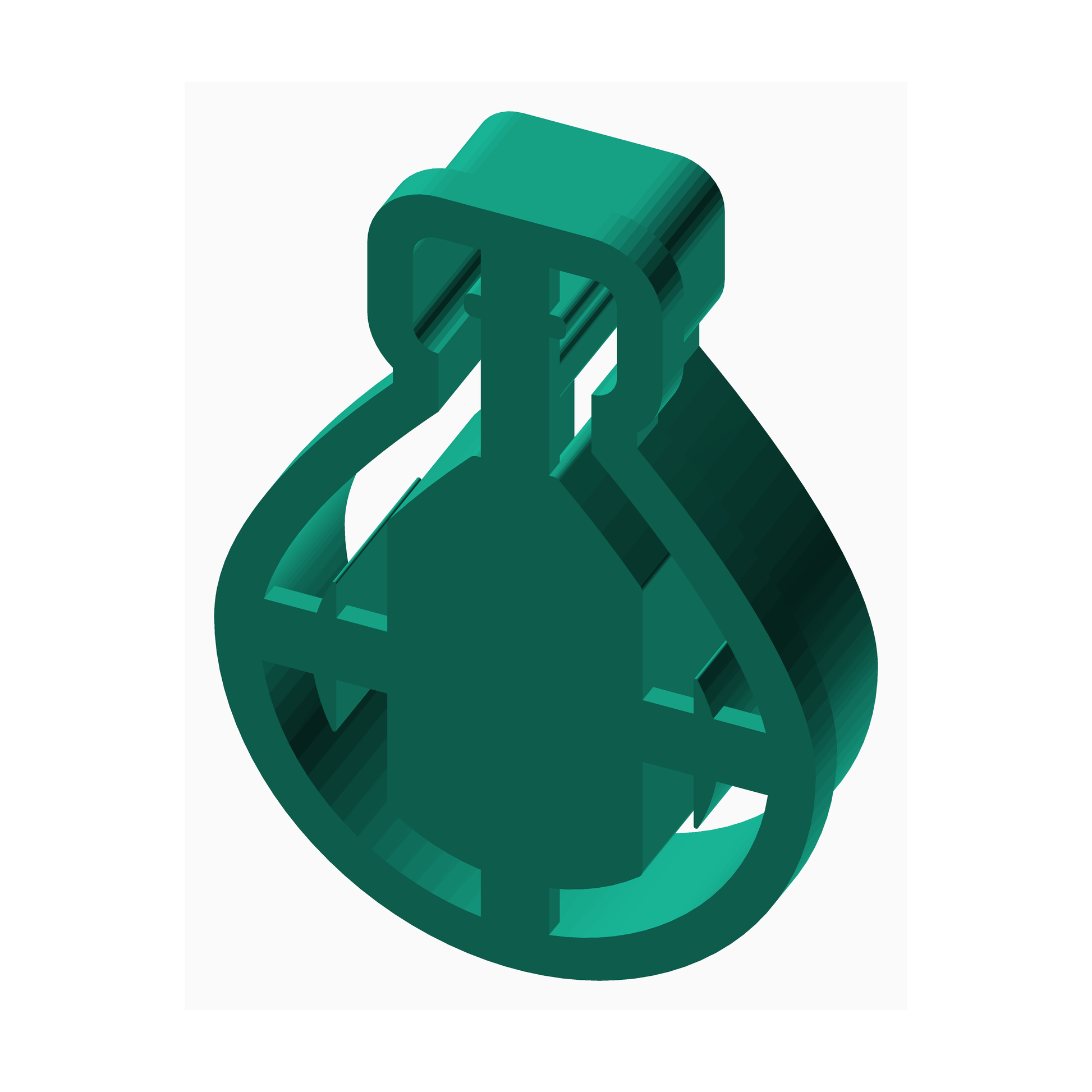 Green balloon polymer clay cutter by The Create Studio for crafting shaped clay designs