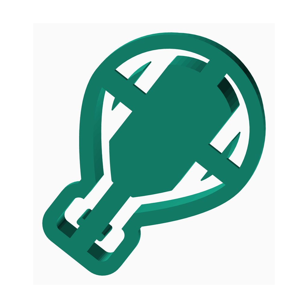 The Create Studio balloon polymer clay cutter in green for crafting balloon-shaped designs