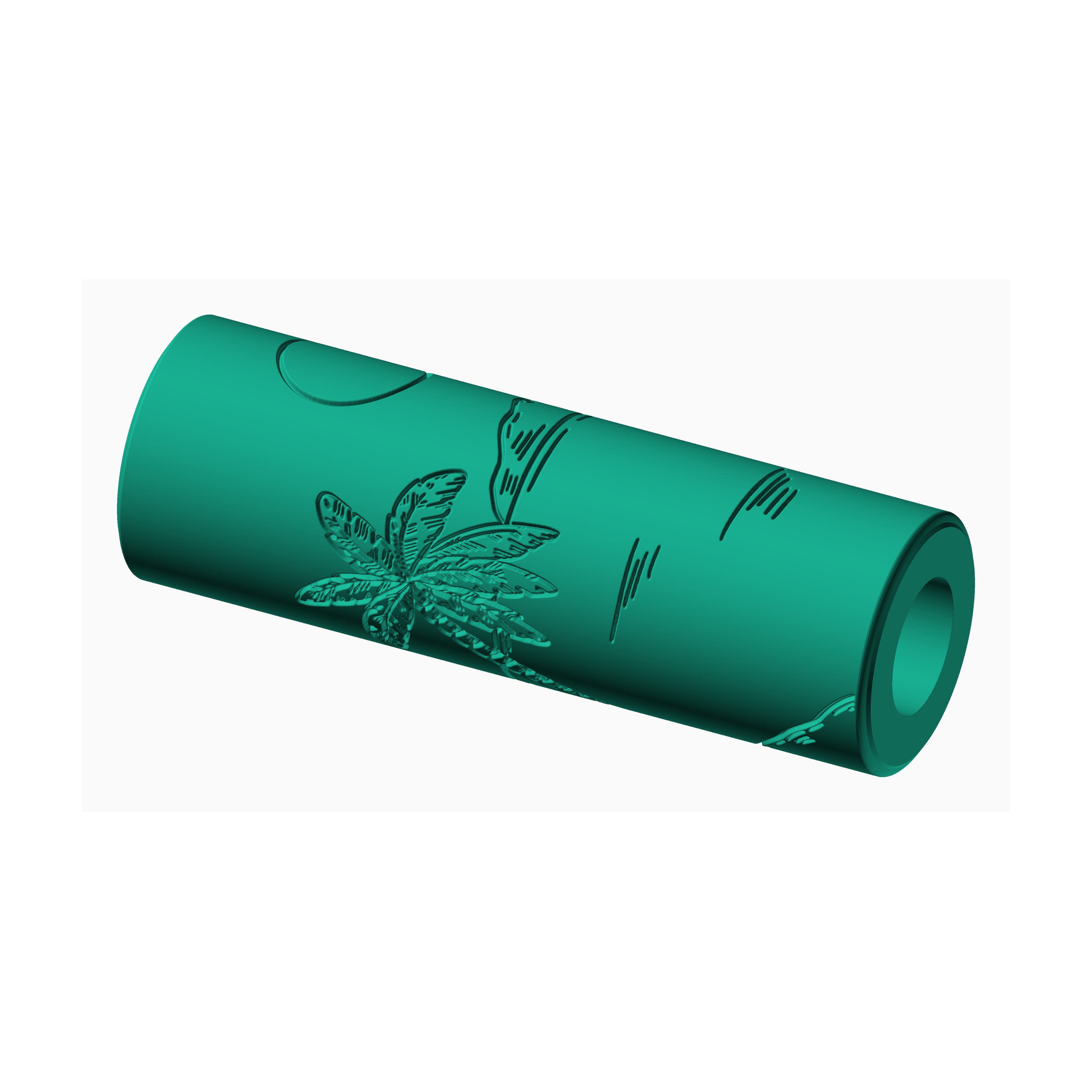 Beach texture roller stamp featuring palm leaf design for crafting and DIY projects