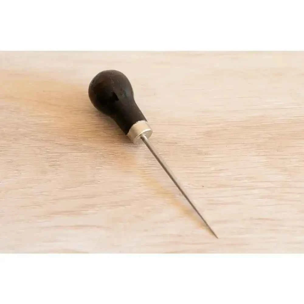 Book binding sewing set tool with wooden handle and metal needle for crafting books